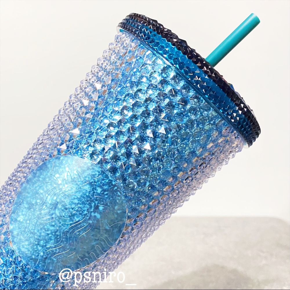Starbucks Glittery Blue Studded Tumbler - Picture 2 of 5